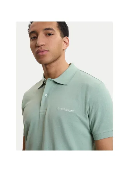 Guess Jeans Tricou polo verde
