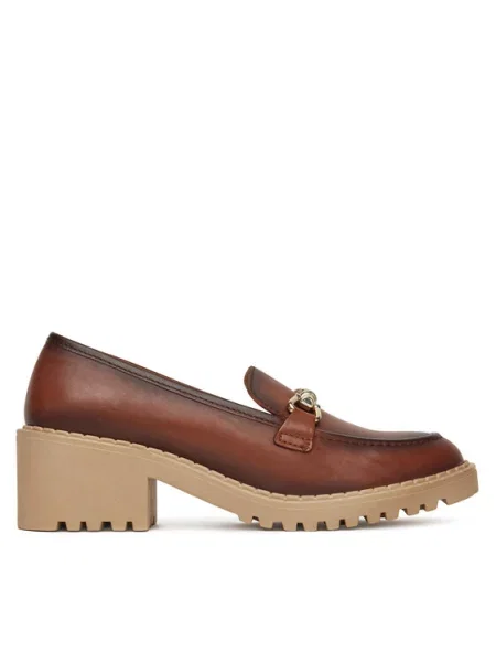 Loafersy Lasocki brązowe