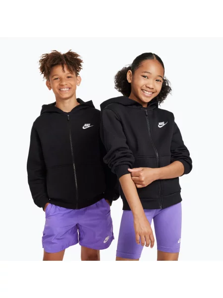 Nike Mikinová Bunda černá bílá