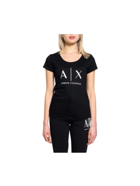 Koszulka Armani Exchange klasyczna czarna