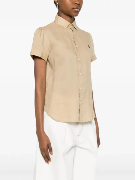 Hímzett rövid sneaker Polo Ralph Lauren narancsszínű
