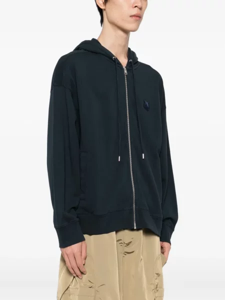 Hanorac cu glugă Maison Kitsune albastru