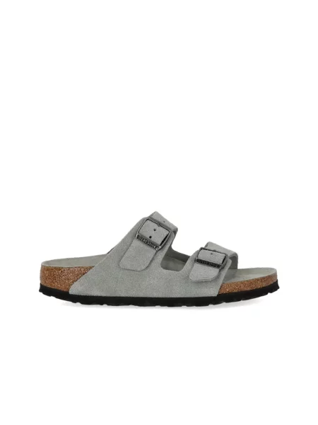 Birkenstock klapki zamszowe Arizona zielone