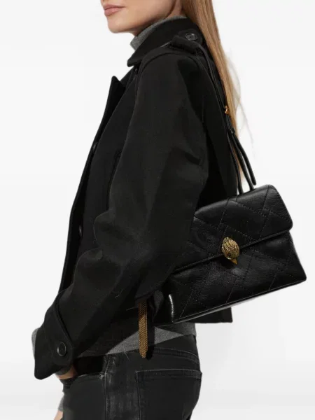 Matlasat geantă Kurt Geiger London din piele negru