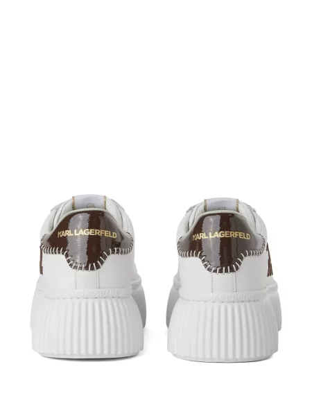 Sneakerși Karl Lagerfeld cu platformă alb