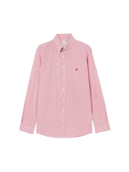 Koszula Brooks Brothers w paski z paskiem czerwona