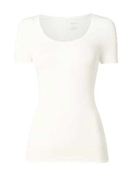 T-shirt o kroju personal fit z mieszanki bawełny i elastanu Schiesser biała