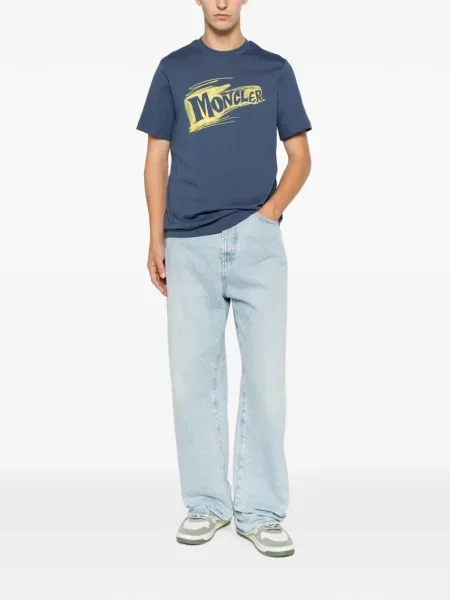Tricou Moncler cu imagine albastru