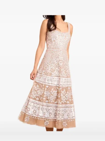 Rochie midi Needle & Thread cu paiete până la genunchi de costum