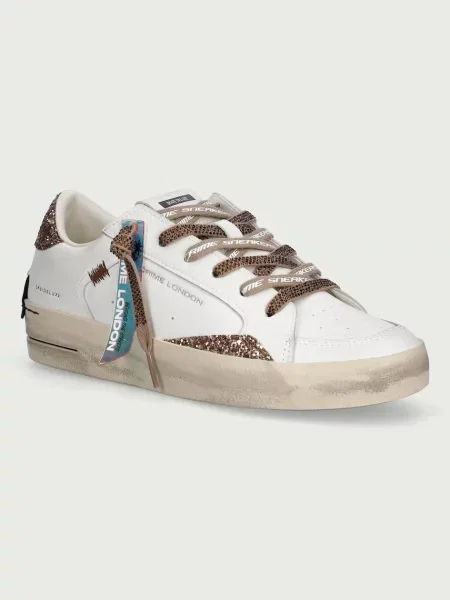 Crime London sneakers γυναικεία δερμάτινα λευκό