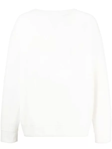 Pulover Maison Margiela cu imagine lung alb