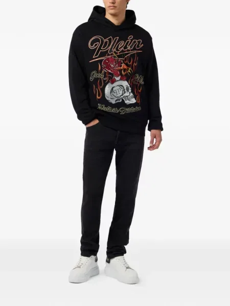 Hanorac cu glugă Philipp Plein negru