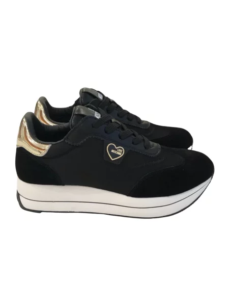 Sneakersy Love Moschino zamszowe czarne