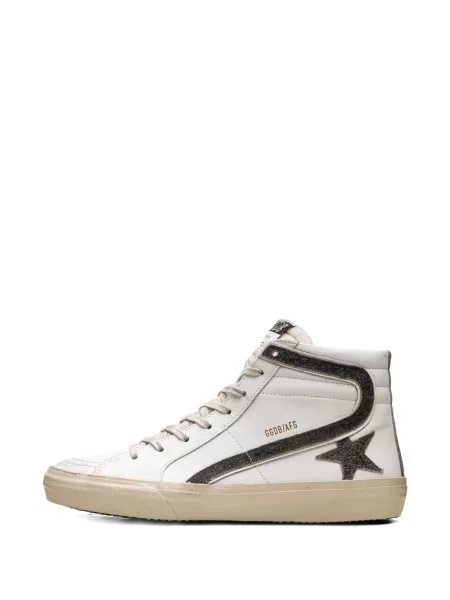Sneakerși Golden Goose Slide din piele alb