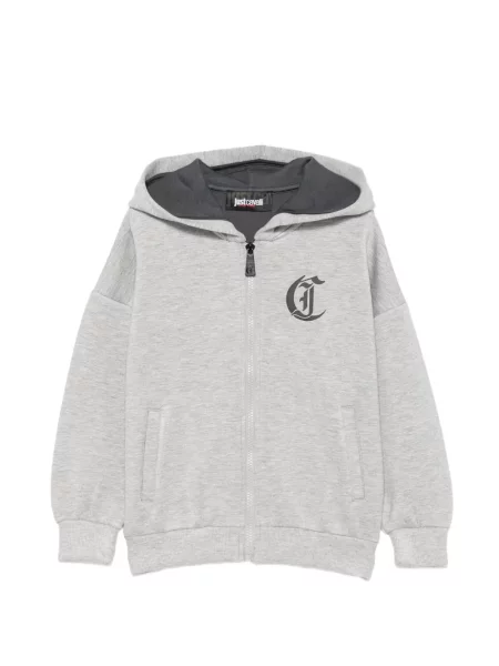 Bluza z kapturem dziecięca Just Cavalli szara