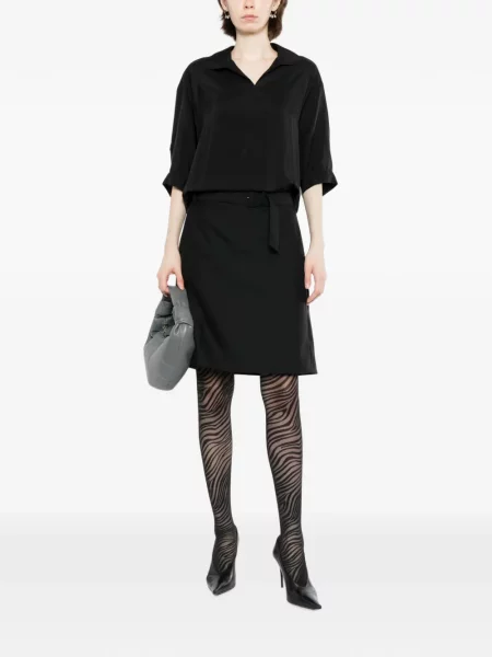 Cu centură rochie tip cămașă Jnby negru