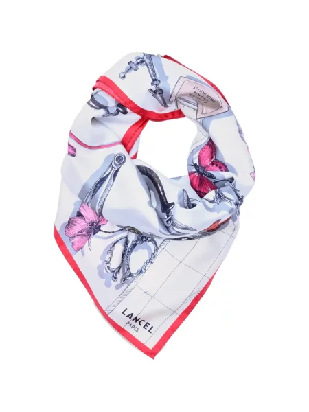 Fular Lancel de mătase alb