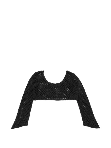 Top Elegancia tricotate negru