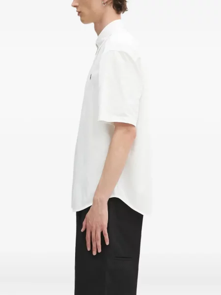 Cămașă A Bathing Ape® cu broderie scurtă alb