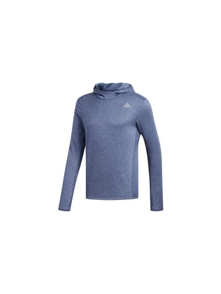 Hanorac cu glugă Adidas albastru