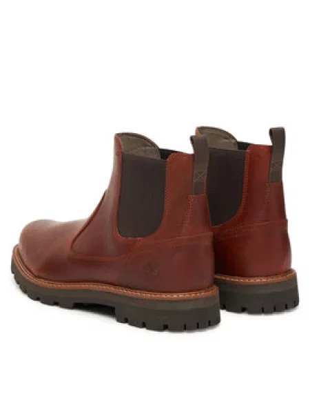 Kotníková obuv s elastickým prvkem Timberland hnědé