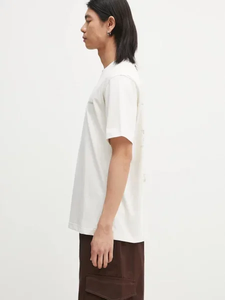 Daily Paper tricou din Craft T-Shirt bărbați cu imprimeu bej