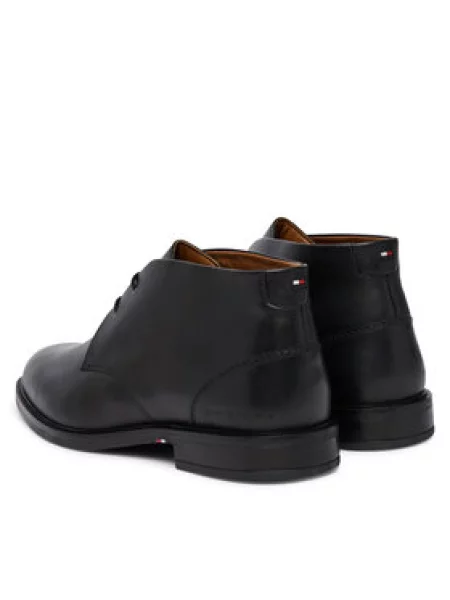 Tommy Hilfiger Bakancs Corporate Dressy Lth Lace Boot fekete