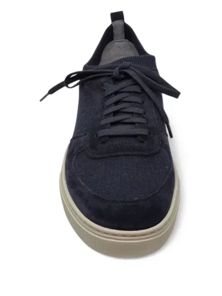 Sneakerși Henderson Baracco din piele de căprioară albastru