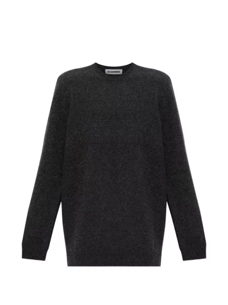 Pulover Jil Sander cu decolteu rotund gri