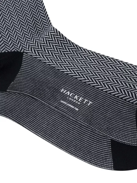 Șosete Hackett London din jacard cu model herringbone albastru