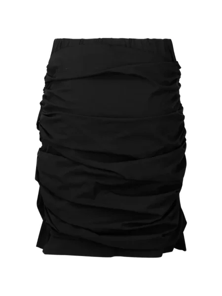 Fustă midi Nache cu volane cu legături negru
