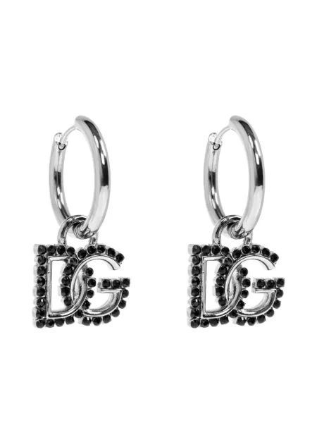 Обеци Dolce & Gabbana с кристали черно