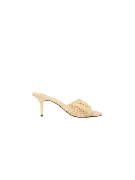 Klapki mules Jacquemus skórzane brązowe