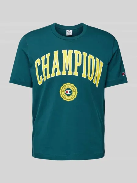 T-shirt z nadrukiem z logo model ‘Bookstore’ Champion zielona