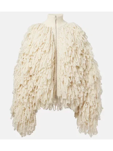 Geacă Stella Mccartney de lână bej