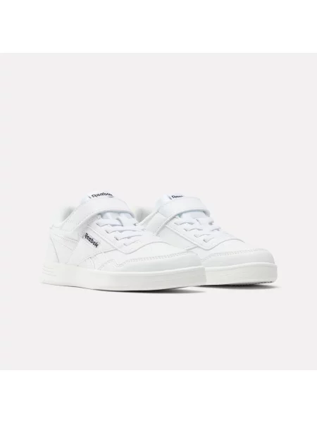 Reebok Court Advance Sneakersy dla Dzieci z Elastycznym Paskiem i Górnym Paskiemunisex White Size: 27 białe