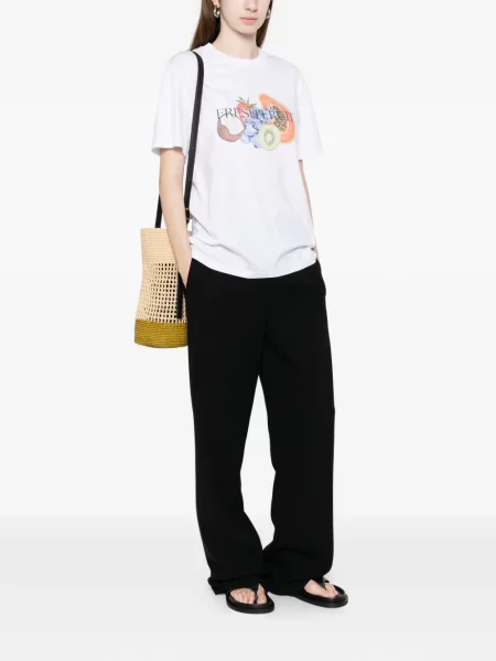 Tricou Elite cu imagine scurt alb