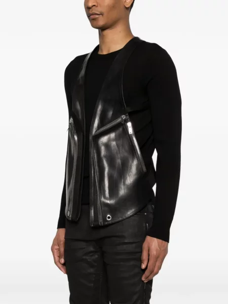 Vestă Rick Owens din piele negru