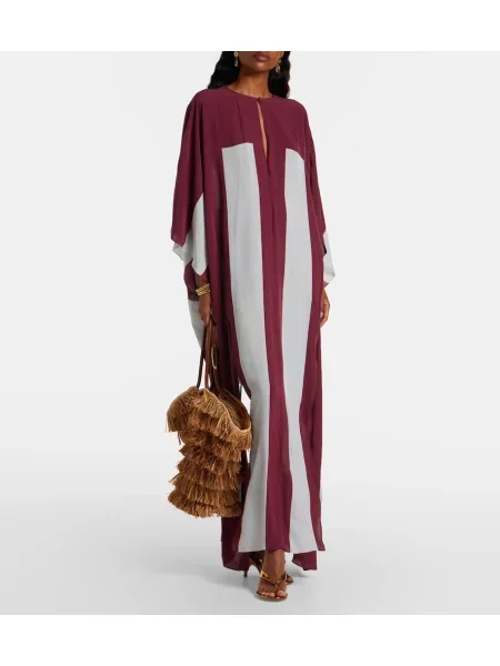 Rochie Adriana Degreas cu dungi bordo