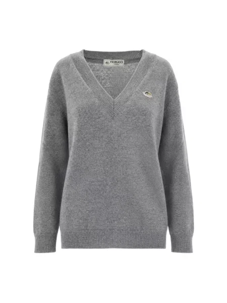 Sweter Fiorucci wełniany szary