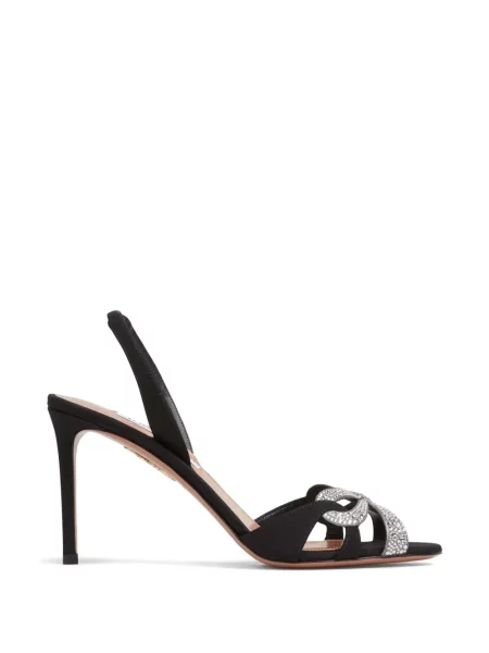 Pantofi cu toc Aquazzura slingback negru