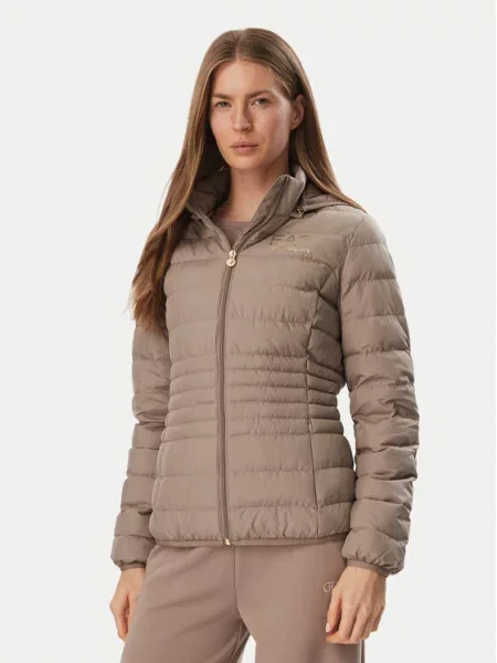 Emporio Armani Zimska jakna temno siva bež