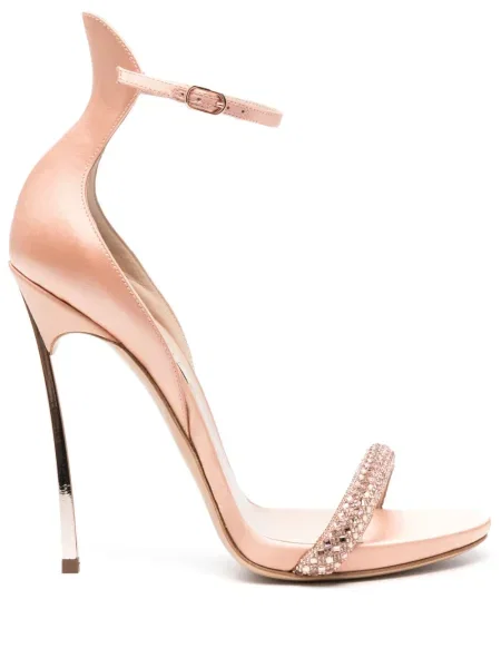 Sandale Casadei din satin roz