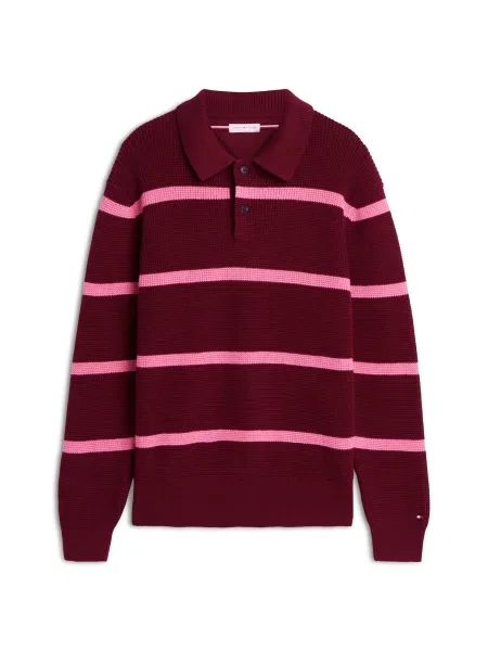 TOMMY HILFIGER Pulover roz deschis / burgundy roșu