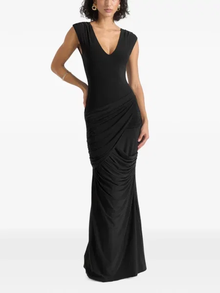 Rochie maxi Manière De Voir cu volane negru