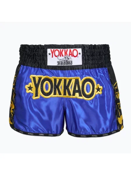 Pantaloni scurți de antrenament pentru bărbați YOKKAO Original Muay Thai electric blue albastru