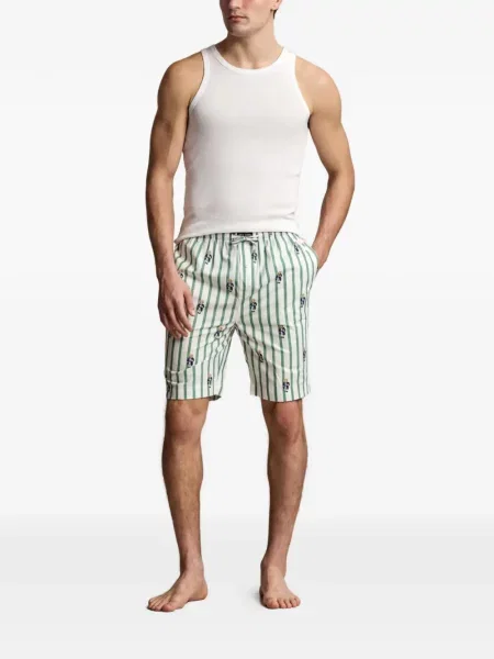 Pijamale Polo Ralph Lauren cu autograf cu dungi din piele negru