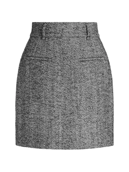 Fusta mini Dolce & Gabbana de lână gri