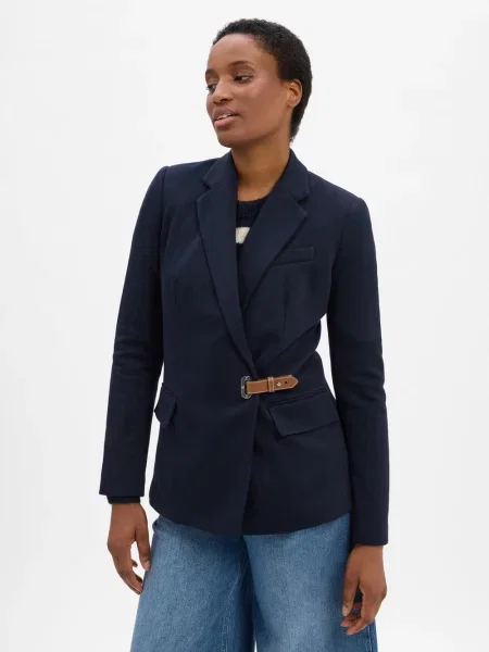 Lauren Ralph Lauren Marynarka Kobiety wypukły wzór tkaniny 34 niebieski