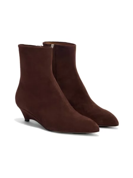 Botki Jil Sander skórzane brązowe